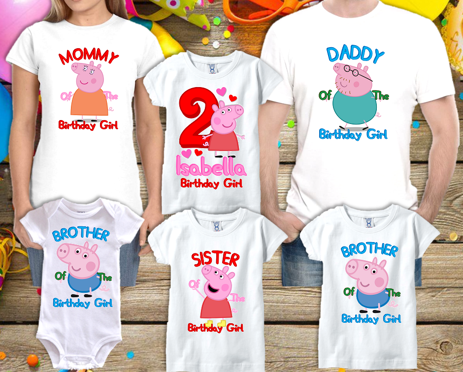 boys Personalized Peppa Pig Shirt 