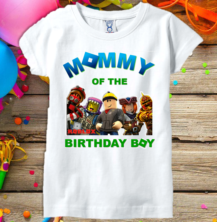 Roblox Birthday Party Personalized Custom Family Parent Mom Mommy Moth Orcky Com - personalize roblox birthday shirt