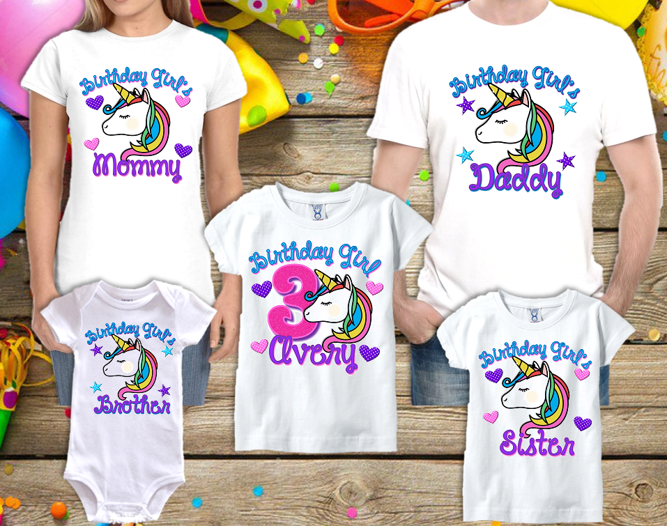 unicorn t shirt design for family