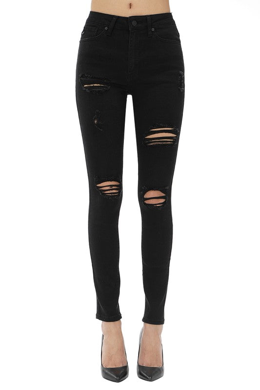 kancan black distressed jeans