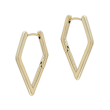 Matte Triangle Huggie Earrings