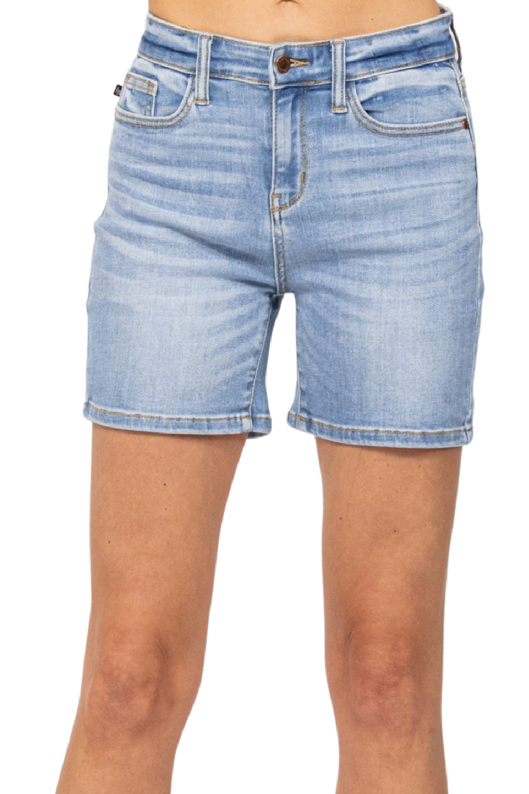 Judy Blue High Rise Mid Length Shorts Style 15220