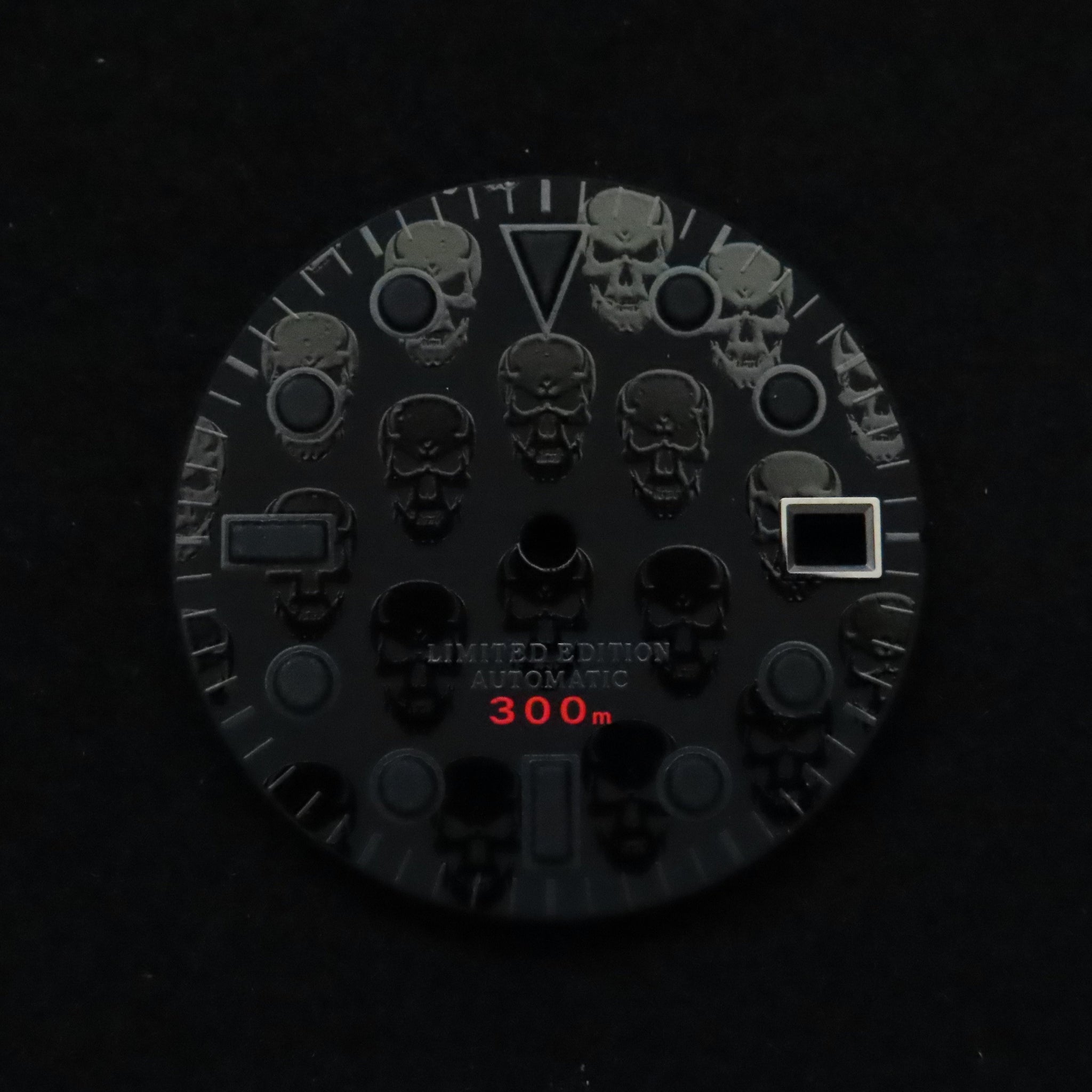 Skull Matte Black Dial for Seiko Mod | WR Watches