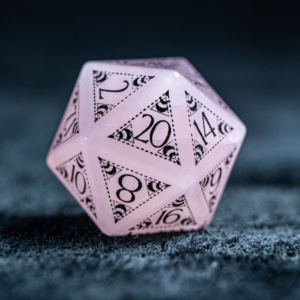 URWizards D&D Engraved Gemstone D20 Dice Nordic Style