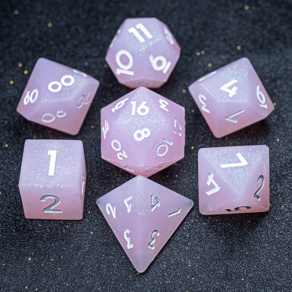 Silicone Sharp Edge Dice Mold - 7 Dice Set