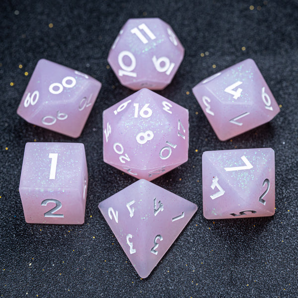 CZYY dnd dice mold silicone 7 standard polyhedral sharp edge dice slab mould  for d&d, tabletop