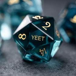 Urwizards D D Blue Gemstone Engraved Dice Set Yeet F Ck Urwizards