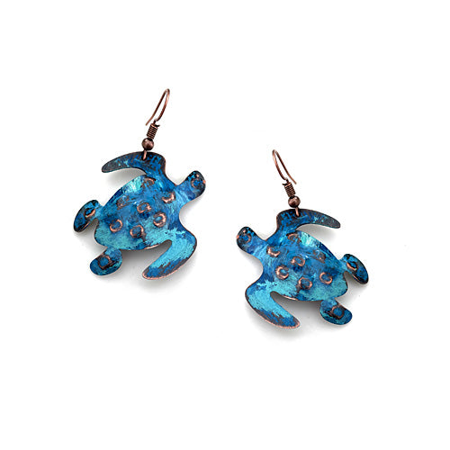 Turtle Copper Earrings