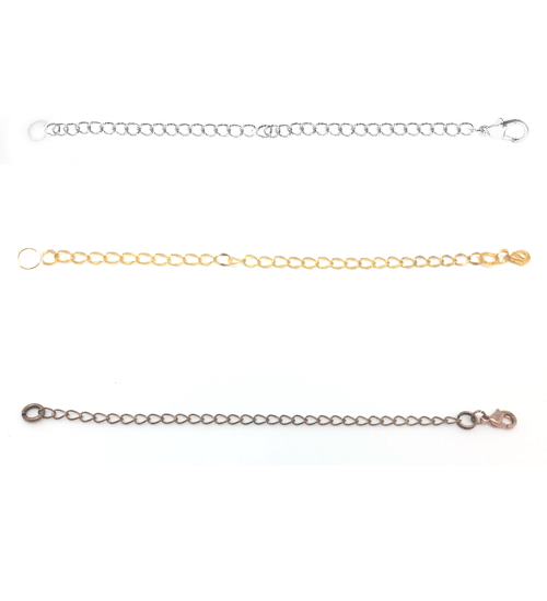 Buy Necklace Extender Bracelet Extension Chain Stainless Steel Extender  Chains for Jewelry Making, 8 Pieces, Silver and Gold Online at  desertcartINDIA