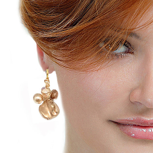 Gold MOTHER OF PEARLS Earrings
