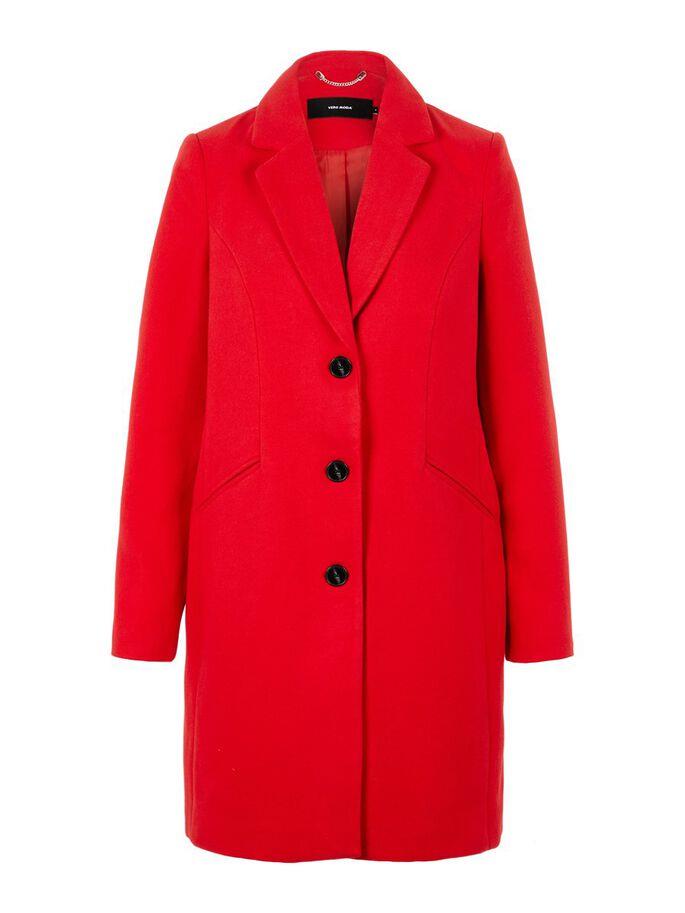 manteau femme noir et rouge