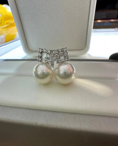 best top gem flawless white south sea pearl earrings in 18k gold