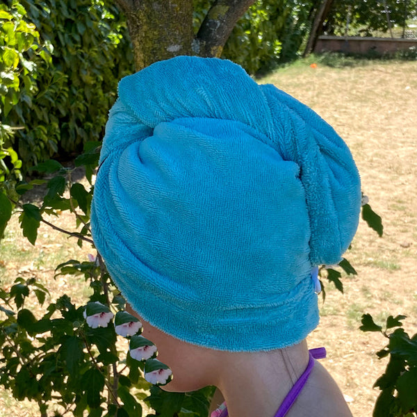 Tissu éponge de bambou pour turban sèche cheveux