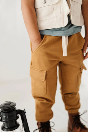 Boy's Cargo Pant- Toffee - Lulie