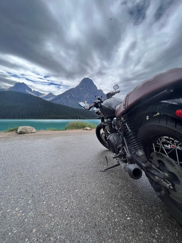Motorcycle in the mountains