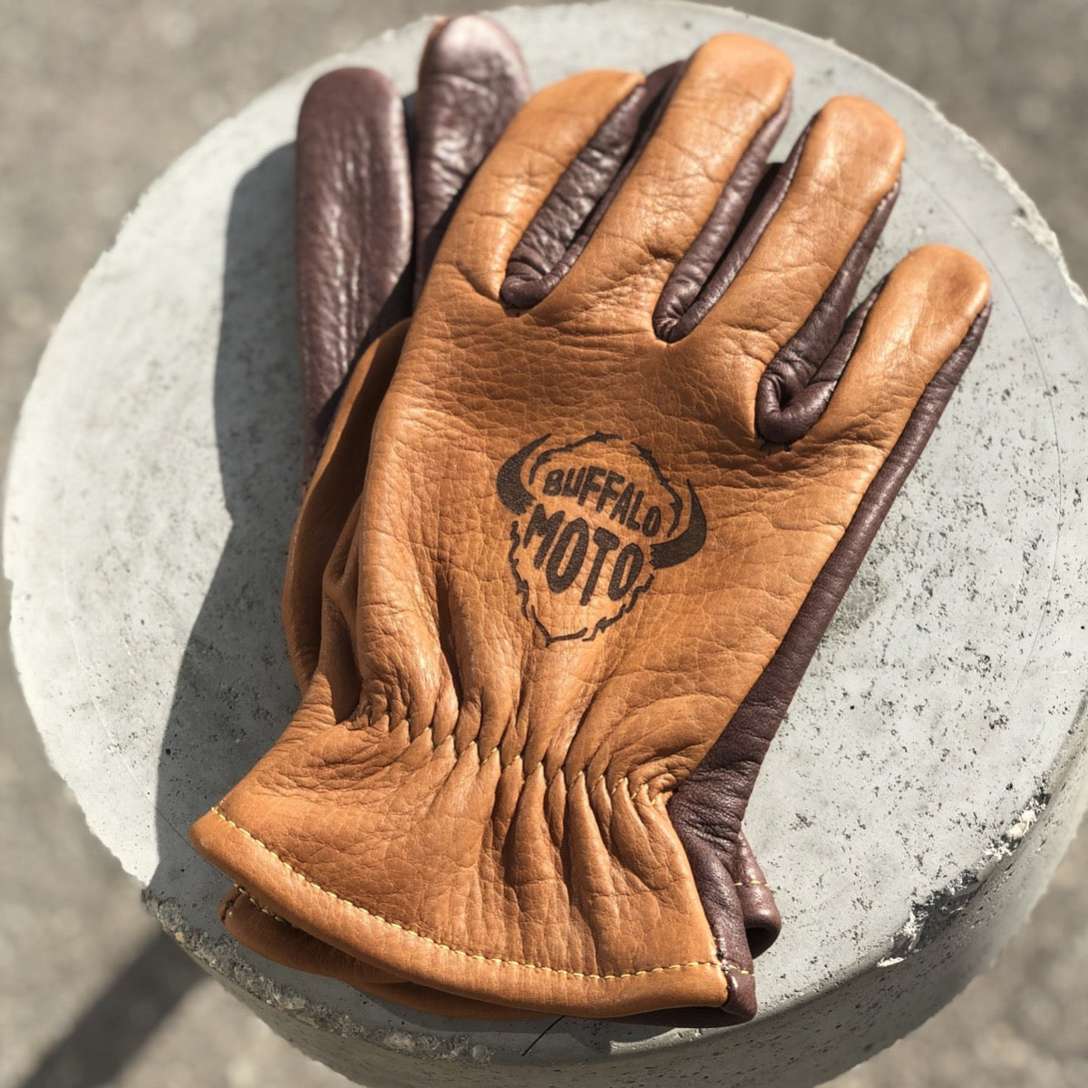 bison leather gloves