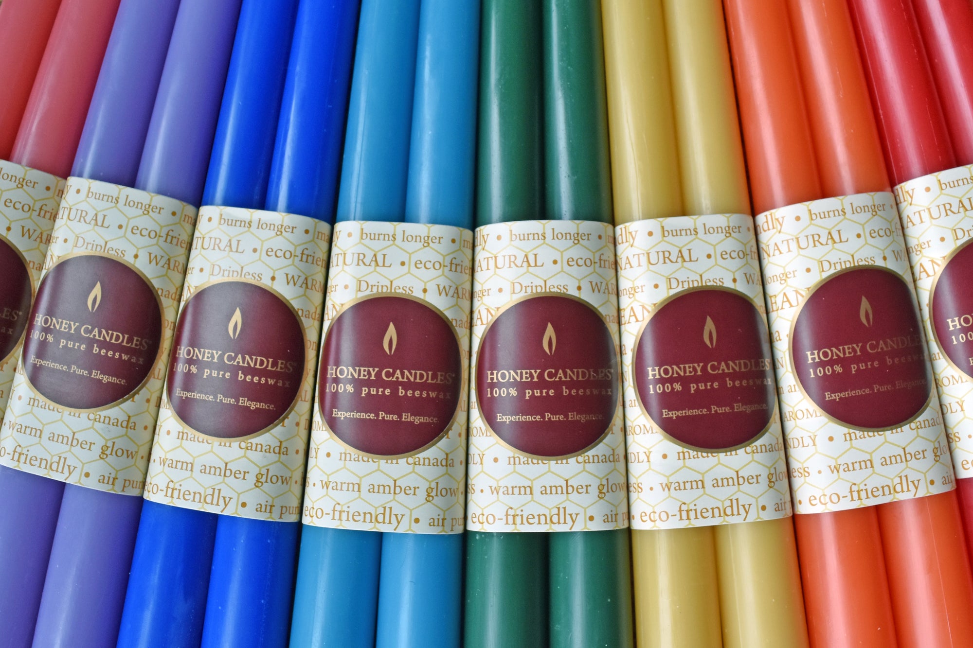 We use Envirodyes in our Colored Beeswax Candles Honey Candles Canada