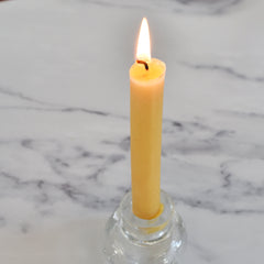 A candle burning well with appropriate wick length