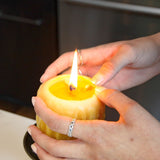 How to stop a pillar candle from tunnelling 