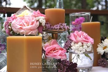 elegant beeswax candles