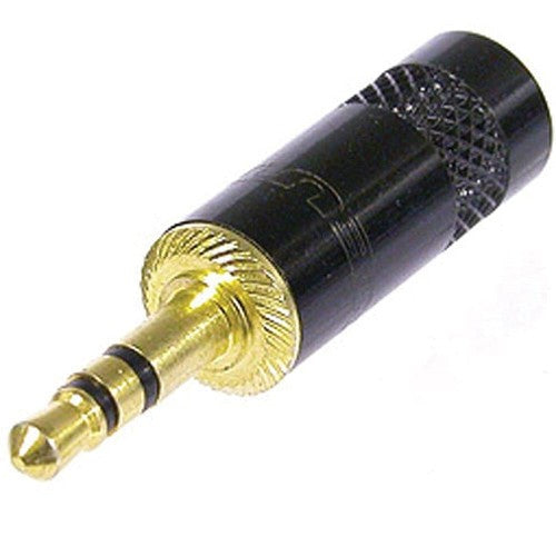 aguacero Molester Obediencia Rean NYS231LBG Plug 3.5mm Stereo - Black/Gold - 6mm Cable OD 24 AWG -  Custom Cable Connection