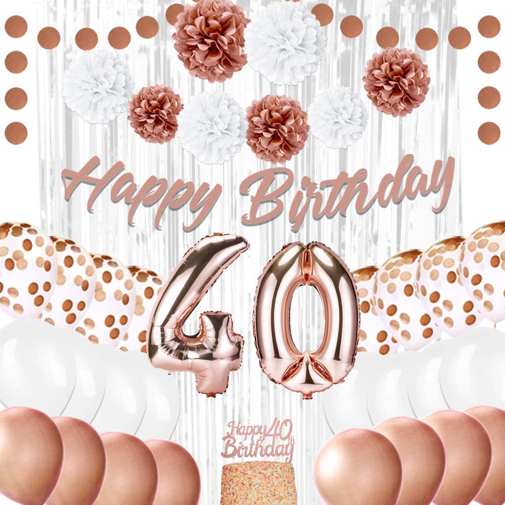 Featured image of post 40Th Birthday Decorations Rose Gold