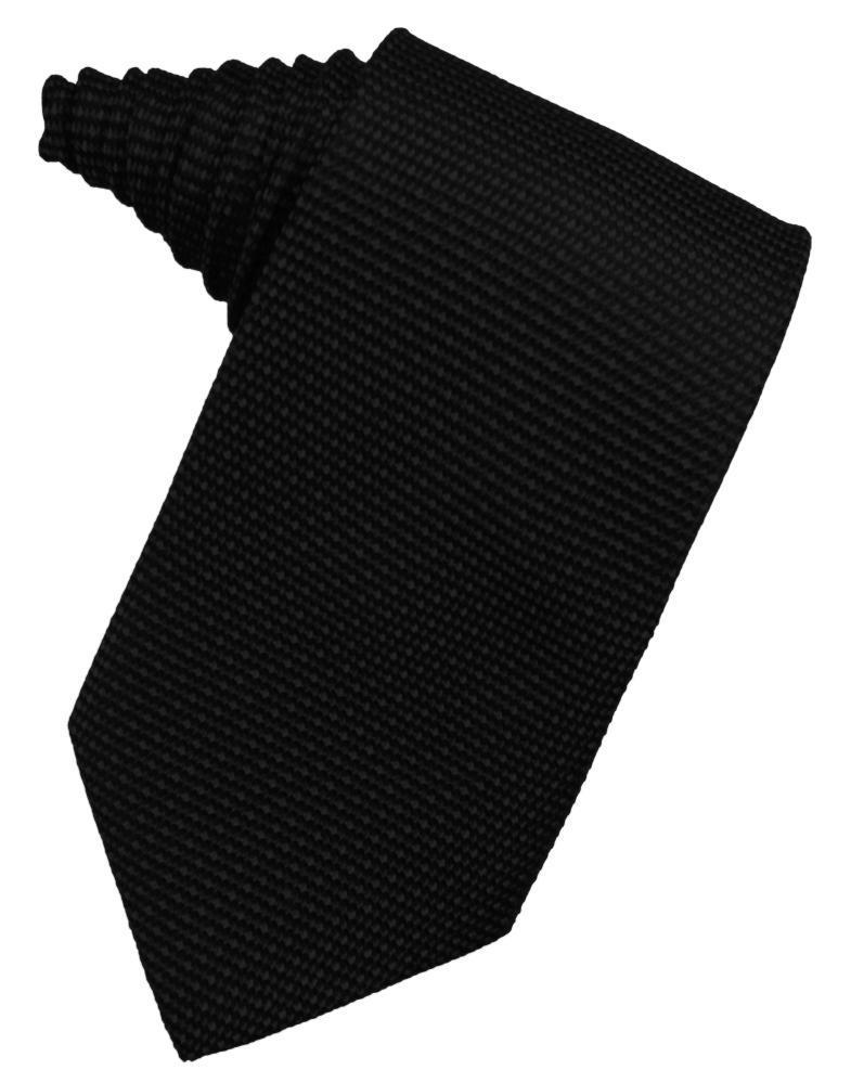 Cristoforo Cardi Black Silk Weave Necktie
