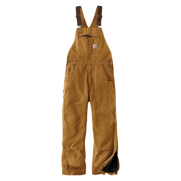 Carhartt 105470 Loose Fit Firm Duck Bib Overalls for Men | Black | Size XL/Small