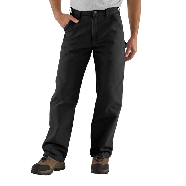 Carharrt Rugged Flex Relaxed Fit Duck Double Front Utility Work Pant Black  38x30