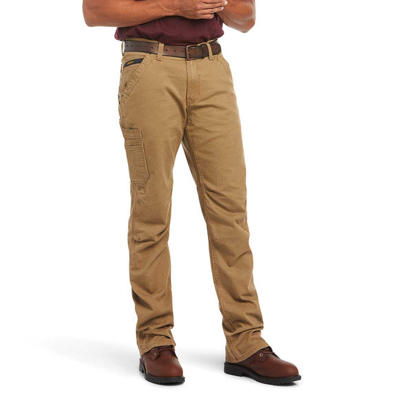 Carhartt Men's 36 x 34 in. Brown Cotton/Spandex Rugged Flex Relaxed Fit  Duck Dungaree Pant 103279-211 - The Home Depot