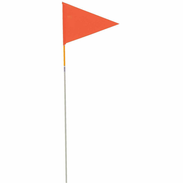 Orange Glo Plastic Staff Marking Flags- 2.5 inch x 3.5 inch with 21 inch  Wire Staff- 1000 pcs