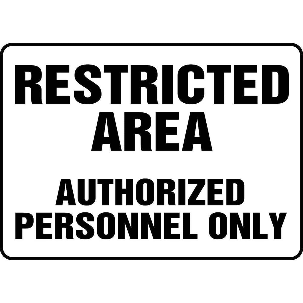 Restricted Area Authorized Personnel Only Sign — Gemplers