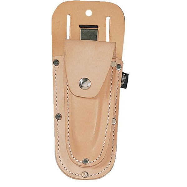 Pistol Style Leather Pruner Sheath 8 Inches With Knife Pocket