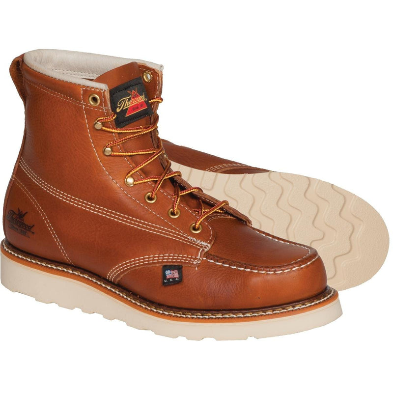 moc toe wedge sole work boots