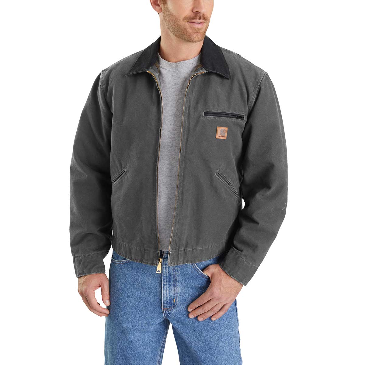 Carhartt J11DST Darkstone Blanket Lined Denim Jack