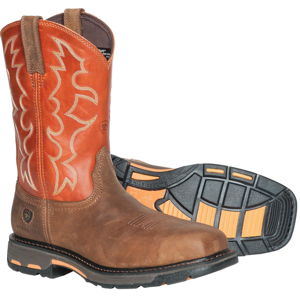 ariat steel toe workhog