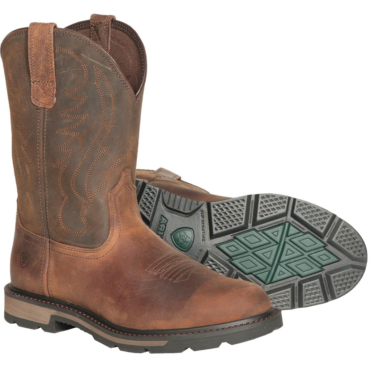 ariat slip on work boots