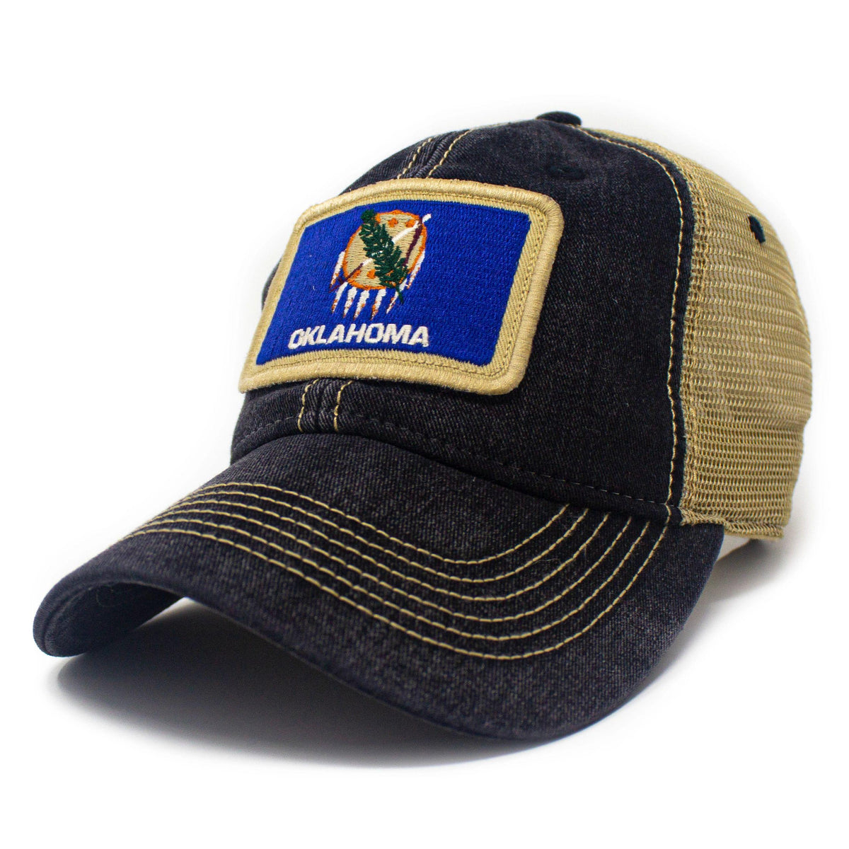 Oklahoma Flag Patch Trucker Hat, Black – SL Revival Co.