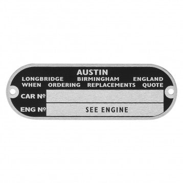 CHASSIS PLATE AUSTIN MINI Image 1