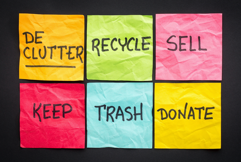 actions to take when decluttering