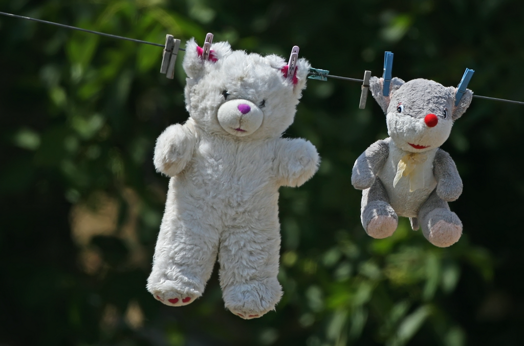 drying stuffed toy