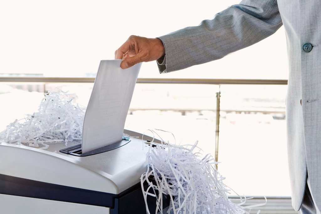 shred unwanted papers