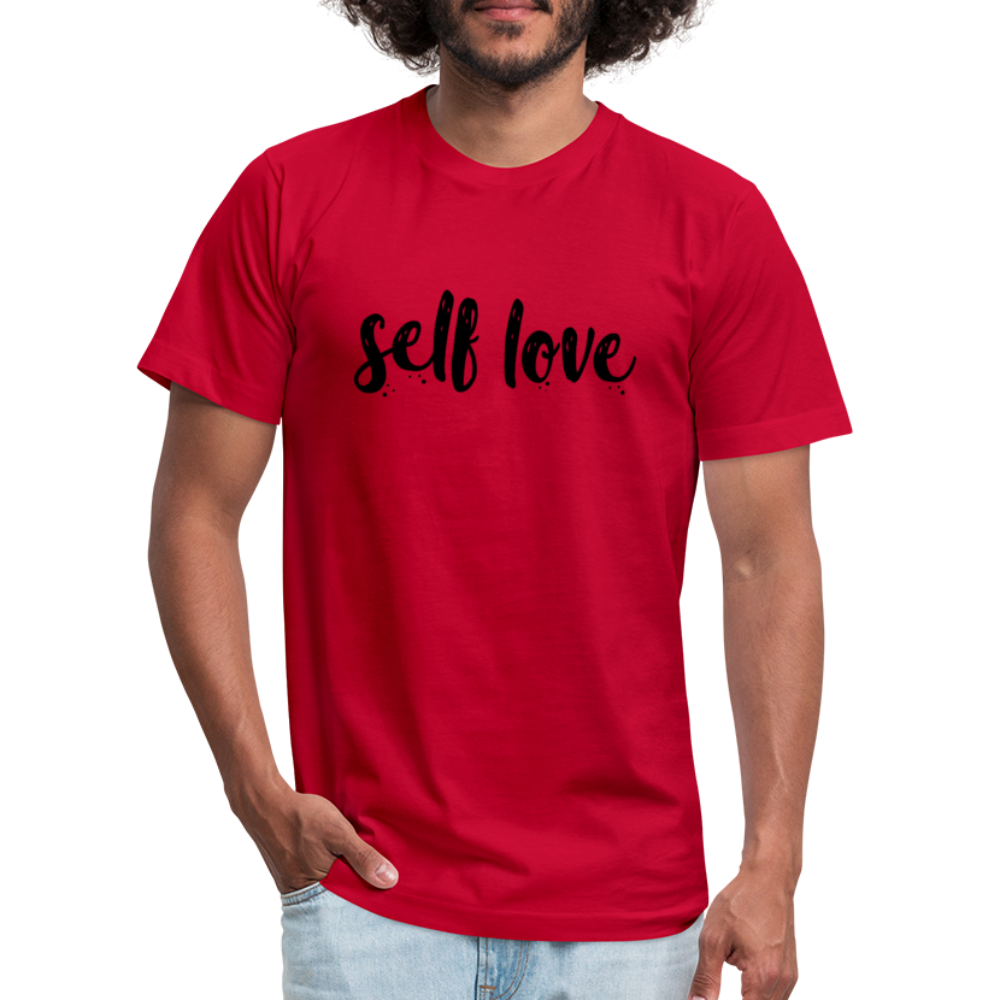 Self Love B Unisex Jersey T-Shirt by Bella + Canvas - red