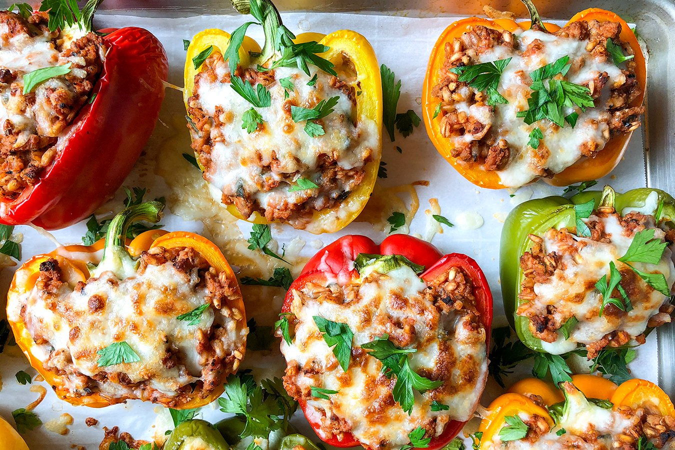 Italian Ground Turkey Stuffed Peppers