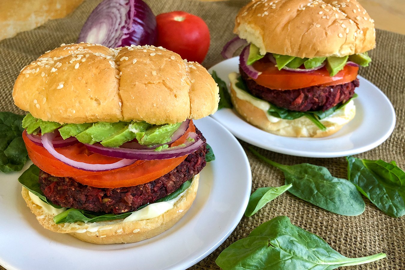 Vegan Beet & Black Bean Burgers