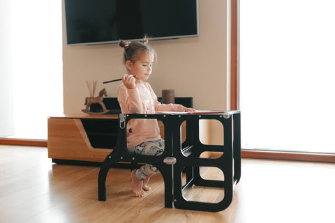 Tour d'observation Montessori transformable Step'N'Sit - Wood Gold