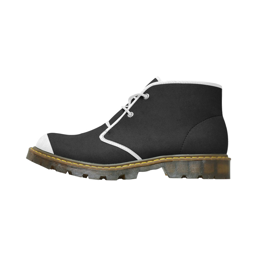 steel toe chukka boots black