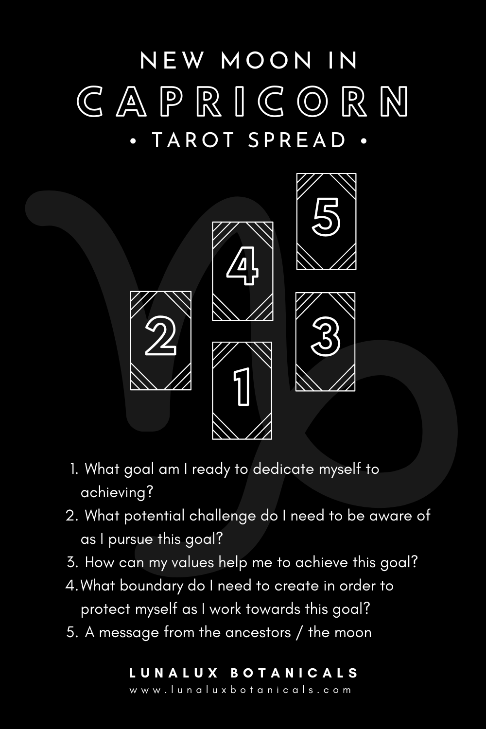 New Moon in Capricorn Tarot Spread