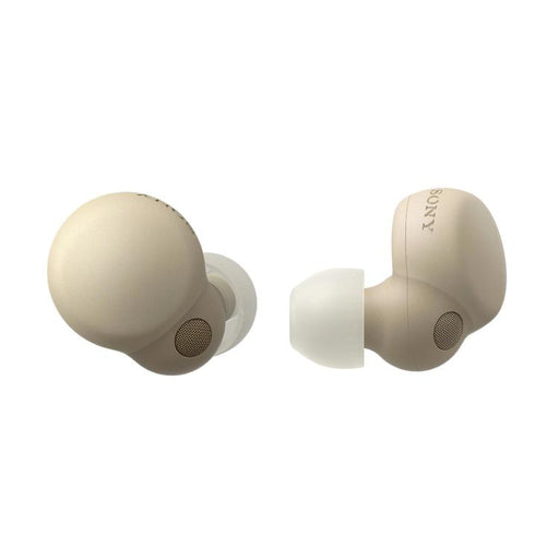 Sony WFLS900N | Écouteurs intra-auriculaires - LinkBuds - 100% Sans fil - Bluetooth - Microphone - Suppression active du bruit - Crème | Vue diagonale | SONXPLUS.com