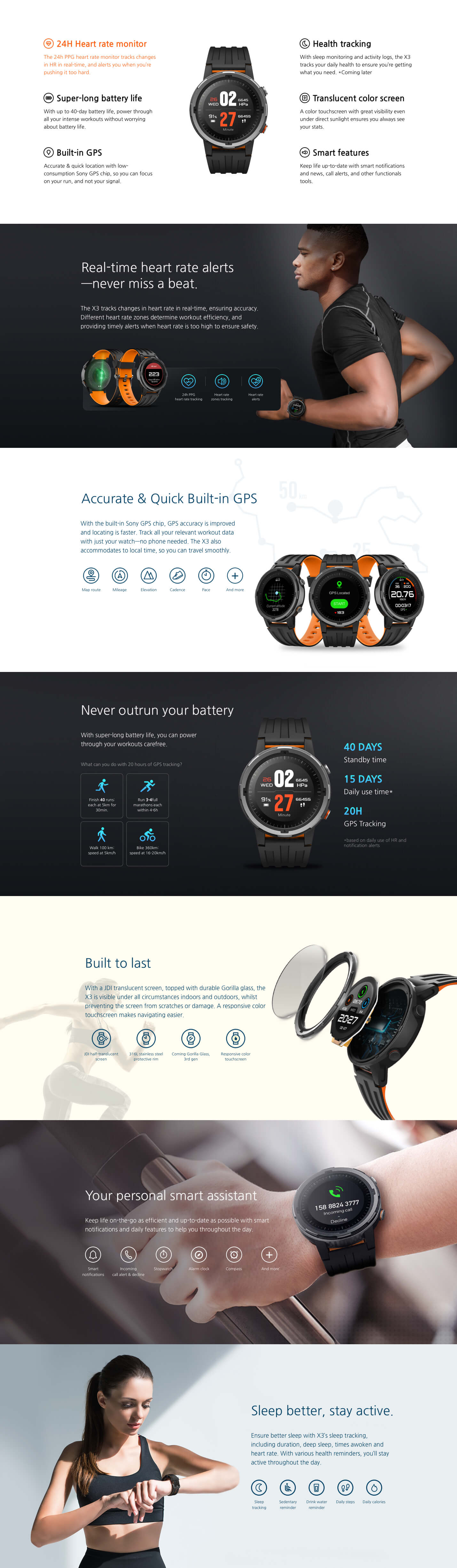 Runtopia X3 | The Running Watch With 40 Days Battery Life – RuntopiaSports